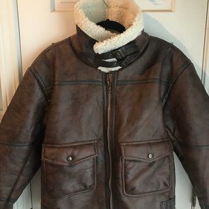 Chocolate Brown Sherpa Bomber Jacket